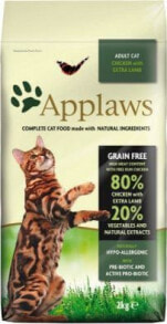 Сухие корма для кошек сухой корм для кошек Applaws, для взрослых кошек, курица с ягненком, 2 кг