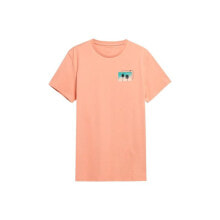 Мужская спортивная футболка розовая с принтом T-shirt 4F M H4L22-TSM043 salmon