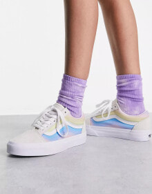 Купить женская обувь Vans: Vans – Old Skool – Sneaker in gebrochenem Weiß mit bunten Seiteneinsätzen