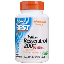 Antioxidants doctor&#039;s Best Trans-Resveratrol 200 with ResVinol™ -- 200 mg - 60 Veggie Caps