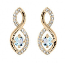 Ювелирные серьги charming gold-plated topaz earrings PO/SE09089TZ
