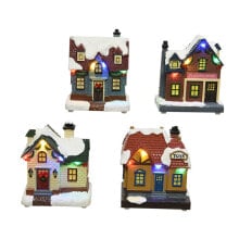 Christmas bauble Lumineo Small house 8,5 x 5,5 x 10 cm LED Light Multicolour