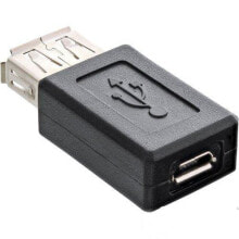 Компьютерные разъемы и переходники inLine 31613 кабельный разъем/переходник USB Type A Micro-USB type B Черный