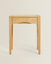Oak bedside table with drawer