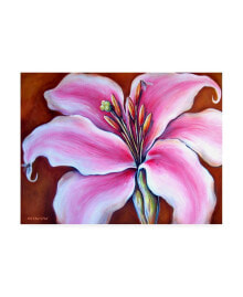 Trademark Global deborah Broughton Flower Lily bees Canvas Art - 36.5
