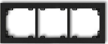 Розетки, выключатели и рамки Karlik Universal triple frame black matt DECO (12DR-3)