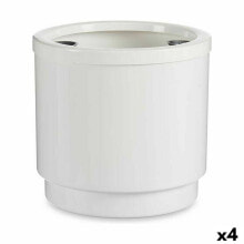 Self-watering flowerpot White polypropylene (26 x 25 x 26 cm) (4 Units)