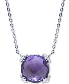 Купить ювелирные кулоны и подвески Anzie: Anzie amethyst Solitaire Pendant Necklace (2-7/8 ct. t.w.) in Sterling Silver, 16" + 1" extender