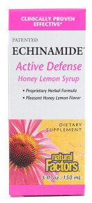 Эхинацея Natural Factors Echinamide Active Defense Syrup Honey Lemon --Эхинацея  в сиропе со вкусом меда и лимона --150 мл