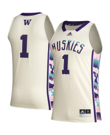 adidas men's #1 Khaki Washington Huskies Honoring Black Excellence Basketball Jersey