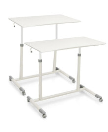 Slickblue height Adjustable Computer Desk Sit to Stand Rolling Notebook Table