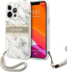 Guess Etui Guess GUHCP13XKMABGR Apple iPhone 13 Pro Max szary/grey hardcase Marble Strap Collection