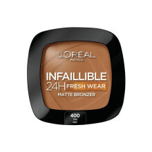 Компактная пудра для лица с эффектом загара L'Oreal Make Up Infaillible 400-tan doré 24 часов (9 g)