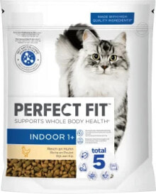 Купить сухие корма для кошек Perfect Fit: Trockenfutter Katze Indoor 1+ mit Huhn, Adult, 750 g