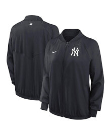 Nike women's Navy New York Yankees Authentic Collection Team Raglan Performance Full-Zip Jacket