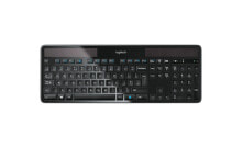 Клавиатуры logitech K750 клавиатура Беспроводной RF QWERTZ Swiss Черный 920-002917
