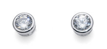 Ювелирные серьги silver earrings with clear cubic zirconia Vayu 23054