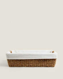 Ironing basket with fabric lining