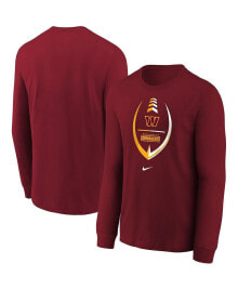 Nike preschool Boys and Girls Burgundy Washington Commanders Icon Football Performance Long Sleeve T-shirt