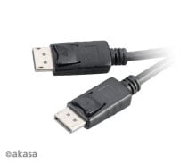 Компьютерные разъемы и переходники akasa AK-CBDP01-20BK кабельный разъем/переходник Displayport Черный