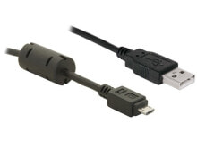 DeLOCK Cable USB 2.0 A to USB-micro B - 3m USB кабель USB A Micro-USB B Черный 82336