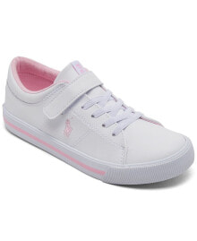 Polo Ralph Lauren little Girls Elmwood Stay-Put Closure Casual Sneakers from Finish Line