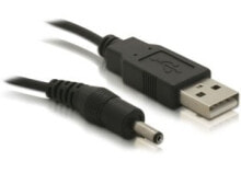 DeLOCK USB cable Power-Kabel,3,1mm Hohlst. USB кабель 1,5 m USB A Черный 82377
