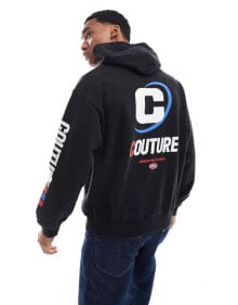 Купить мужские толстовки The Couture Club: The Couture Club motocross graphic hoodie in charcoal