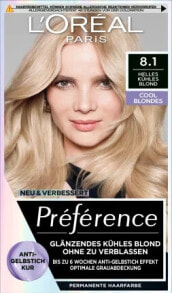 Купить средства для окрашивания волос L'ORÉAL PARIS PRÉFÉRENCE: Haarfarbe 8.1 Cool Blondes Helles Kühles Blond, 1 St