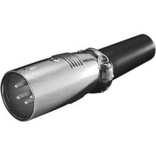 Wentronic Microphone Plug - XLR male (4-pin) - XLR (4-pin) - Black - Metallic - Male - Straight - Polyvinyl chloride (PVC) - Zinc - 5 m?