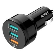 Купить зарядные устройства для стандартных аккумуляторов AUKEY: AUKEY Expedition Series 42W QuickCharge Car Charger