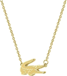 Lacoste gold Tone Crocodile Necklace