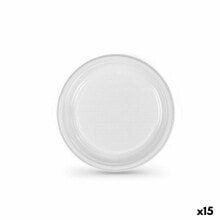 Set of reusable plates Algon White Plastic 17 x 17 x 1,5 cm (36 Units)