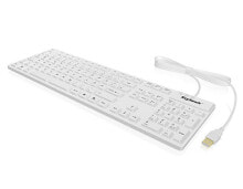 Клавиатуры для ноутбуков ICY BOX KSK-8030IN клавиатура USB QWERTZ Немецкий Белый 28063