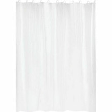 Shower Curtain Gelco White PVC PEVA 180 x 200 cm