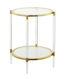 Convenience Concepts royal Crest 2 Tier Acrylic Glass End Table