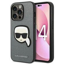 KARL LAGERFELD Klhcp14Lsapkhg iPhone 14 Pro 6.1 Saffiano Karl`S Head Patch phone case