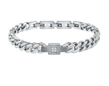 Мужской браслет-цепочка стальной Morellato Massive steel bracelet with diamonds SAUK07 diamonds