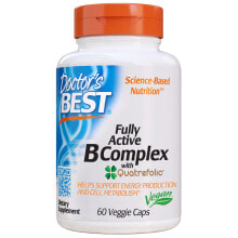 Витамины группы B Doctor's Best Fully Active B Complex with Quatrefolic Комплекс витамина группы В 60 веганских капсул