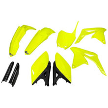 UFO Suzuki RMZ 250 2010-2018 SUKIT416F-DFLU Fork Protectors & Plastics Kit