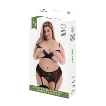 Underwear Set Baci Lingerie Peek-A-Boo Bra Black (Queen)