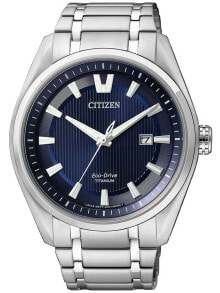 Мужские наручные часы с браслетом Мужские наручные часы с серебряным браслетом Citizen AW1240-57L Eco-Drive Super-Titanium Mens 42mm 10 ATM