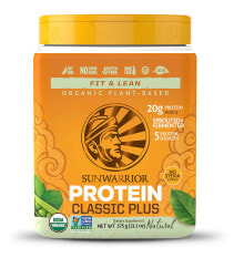 Сывороточный протеин Sunwarrior Classic Plus Protein Протеиновый порошок на растительной основе - 20 г белка на порцию  375 г