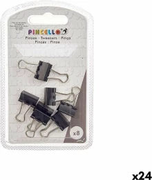 Clamps Pincello 390 Black Metal Clip Small (24 Units)