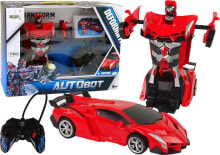 LeanToys Auto Robot Transformer 2w1 Pilot R/C Zdalnie sterowane Czerwony