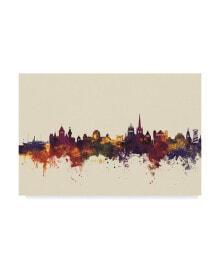 Trademark Global michael Tompsett Lausanne Switzerland Skyline III Canvas Art - 37