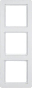 Умные розетки, выключатели и рамки berker Triple frame Q.1 horizontal / vertical snow white velvet (10136089)