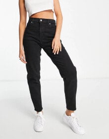 Levi's – Mom-Jeans in Schwarz mit hoher Taille