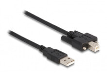Компьютерный разъем или переходник DeLOCK 87201, 2 m, USB A, USB B, USB 2.0, 480 Mbit/s, Black