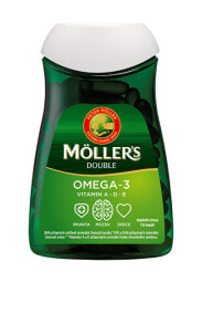 Рыбий жир и Омега 3, 6, 9 mollers Omega 3 Double Омега-3 Омега 3 с комплексом витамином А D И Е 112 капсул
